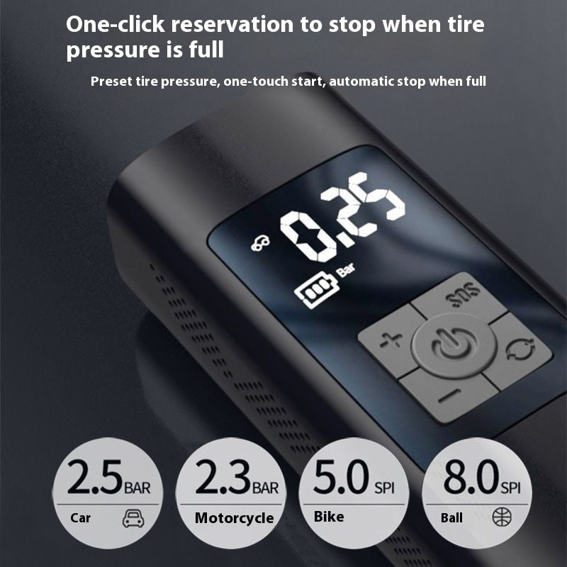 Vehicle Air Digital Display Portable Wireless Tire
