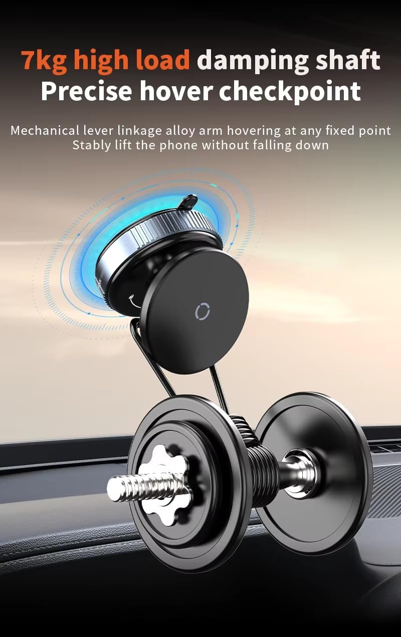 Car Phone Holder, Upgraded 360Adjustable Vacuum Suction 20X  Magnets