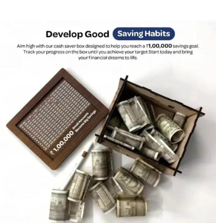 Premium Wooden Piggy Bank - 1

Lakh Rupay Capacity Elevate your savings